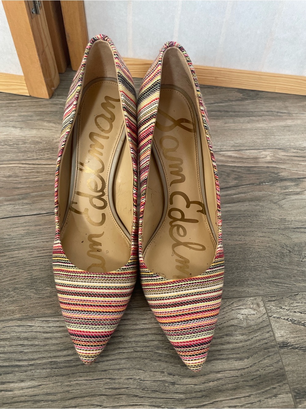 Sam Edelman Striped Multicolor Pointed-Toe Pumps